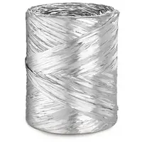 Dárková stuha s přírodním efektem, stříbrná