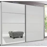 Šatní skříň Easy Plus, 270 cm, bílá/zrcadlo