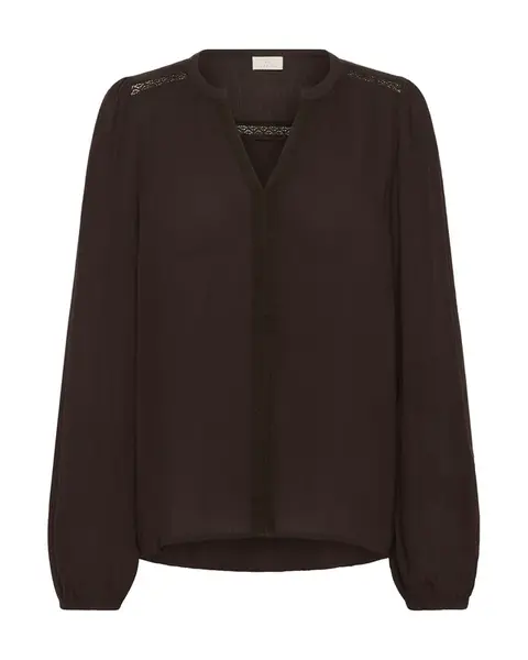 Kaffe Blúzka 'KAStine Amber'  tmavohnedá