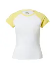 Urban Classics Tričko  žltá / biela