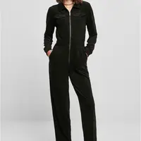 Dámský oblek Velvet Rib Boiler Suit černý