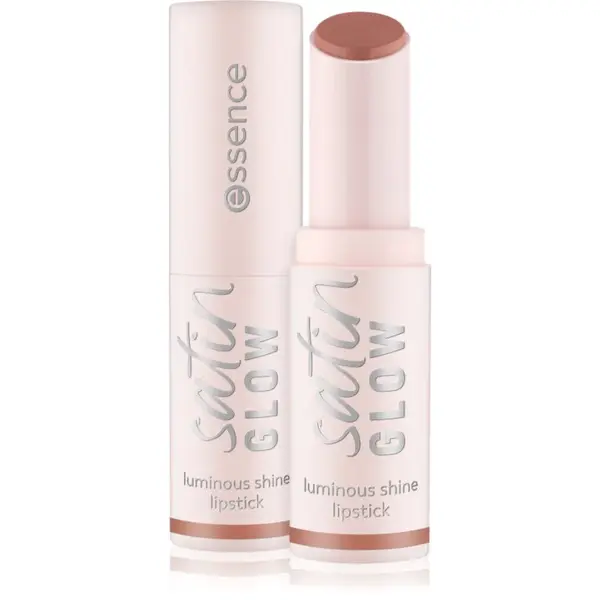 essence satin GLOW krémová rtěnka se saténovým finišem odstín 01 Whole Latte Love 3.5 g