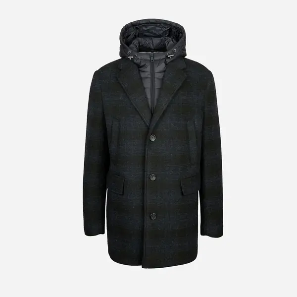 Tmavě modrý pánský kabát Geox Claudio - Pánské