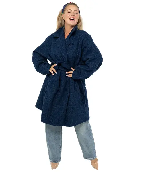 Pri Women's TEDDY boucle fabric bear coat