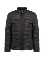 GUESS Prechodná bunda  čierna / čierna melírovaná