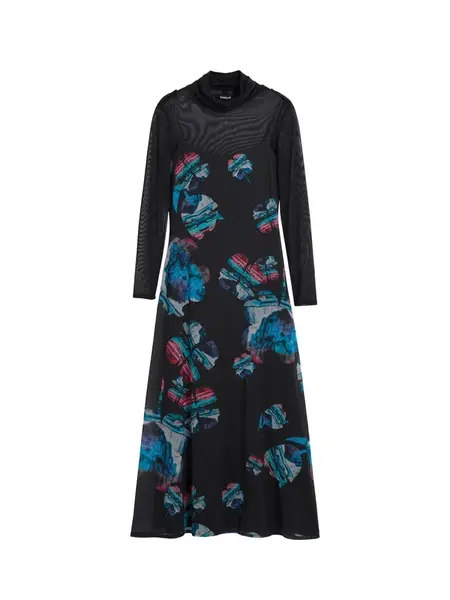 Desigual Šaty  modrá / červená / čierna