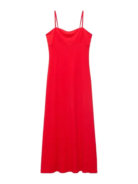 MANGO Šaty 'PEACH'  červená