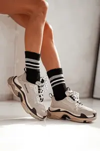 Milena Dámské ponožky s ozdobným tiskem Černé