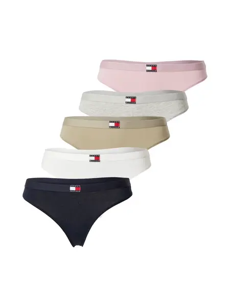Tommy Hilfiger Underwear Tangá  béžová / námornícka modrá / sivá melírovaná / ružová / biela
