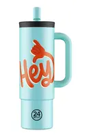 Termohrnek 24bottles Straw 800ml Blue modrá barva, Straw.800.Hey