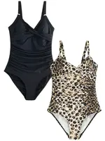 Next Jednodielne plavky  béžová / čierna