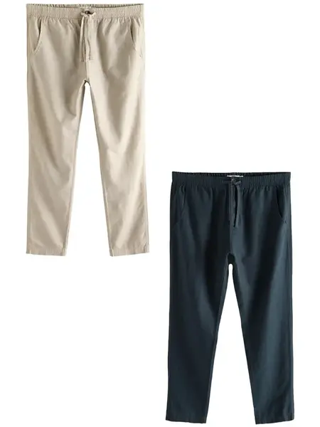 Next Nohavice  béžová / námornícka modrá