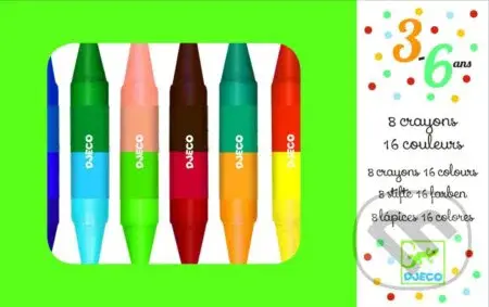 Obojstranné pastelky 8 ks = 16 farieb