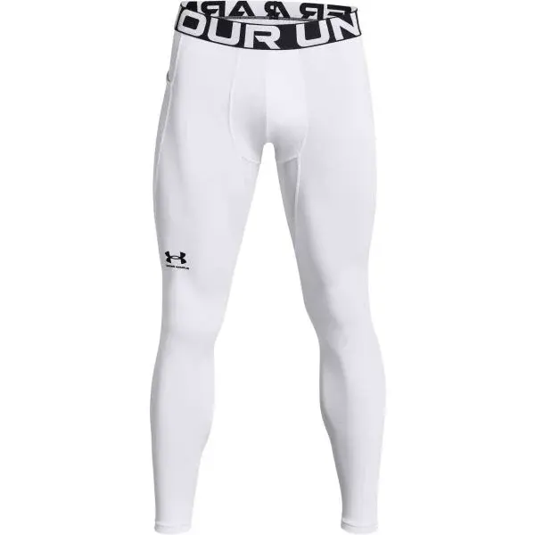 Under Armour CG ARMOUR LEGGINGS Pánske legíny, biela, veľkosť M
