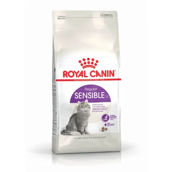 Royal Canin Sensible - granule pro dospělé kočky s citlivým zažíváním 10 kg + 2 kg ZDARMA!