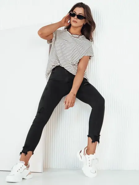 Dámské džíny s vysokým pásem FAROL Barva černá DSTREET