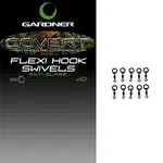 Gardner obratlík s krúžkom covert flexi hook swivels 10 ks veľkosť 20