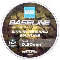 Nash splietaná šnúra baseline sinking braid camo 1200 m - 0,20 mm 9,07 kg