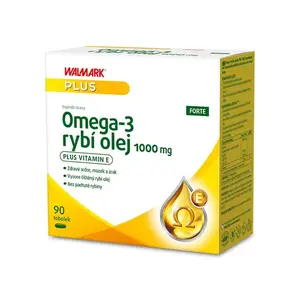 Walmark Omega-3 rybí olej FORTE 1000 mg, vysoký obsah EPA a DHA + vitamin E 90 tablet