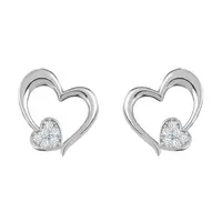 Preciosa Romantické strieborné náušnice Tender Heart s kubickou zirkóniou Preciosa 5335 00
