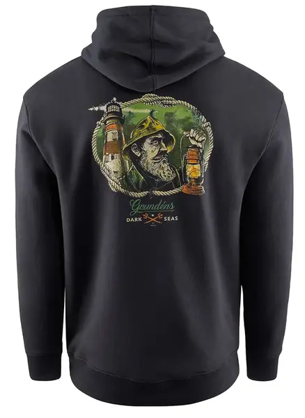 Grundéns mikina dark seas x grundens watchman hoodie black - xxl