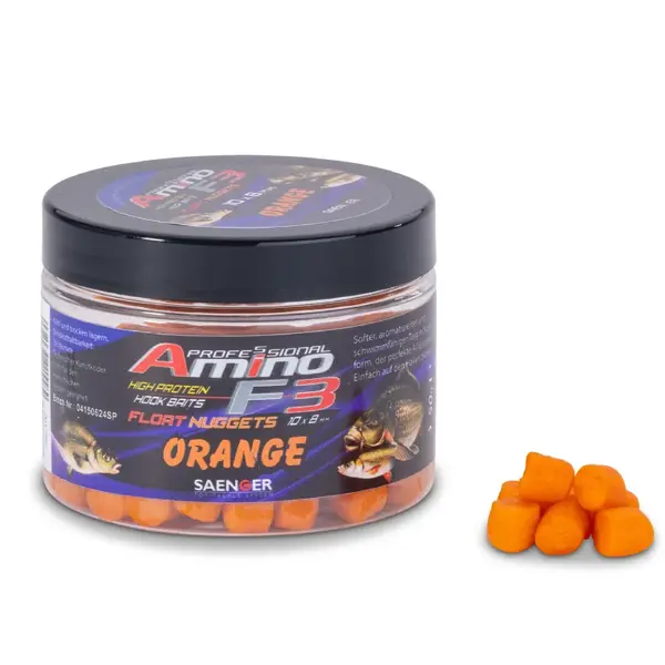 Saenger plávajúce nugetky amino f-3 midi 10x8 mm 50 g - pomaranč