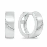 Brilio Silver Nežné kruhové strieborné náušnice EA212W