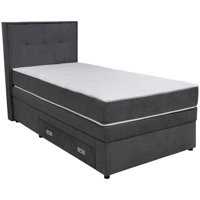 Hom`in POSTEL BOXSPRING, 90/200 cm, tmavě šedá