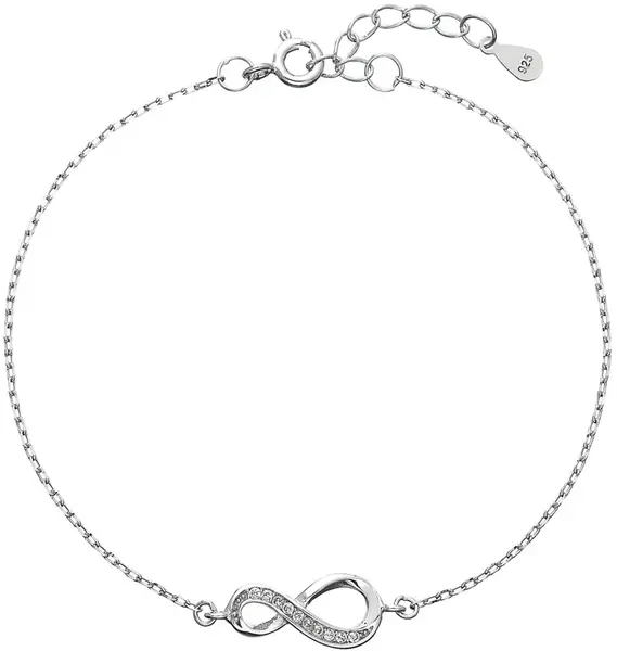 Evolution Group - Pavona Stříbrný náramek se zirkony Nekonečno 13009.1