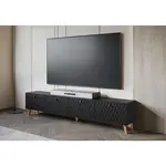 Livetastic NÍZKÁ KOMODA, černá, barvy zlata, 190/39/32 cm