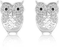 Beneto Stříbrné náušnice Sovičky AGUP1200