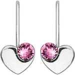 Evolution Group - Pavona Stříbrné srdíčkové náušnice s krystaly Swarovski 31299.3 Rose