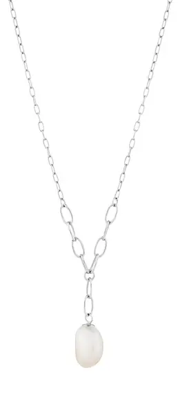 Preciosa Něžný stříbrný náhrdelník s pravou perlou Pearl Heart 5356 01