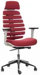 MERCURY Ergonomická kancelářská židle FISH BONES s opěrkou hlavy, šedý plast, 26-07 vínová, 3D područky