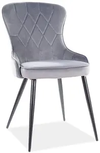 SIGNAL Jídelní židle LOTUS VELVET šedá