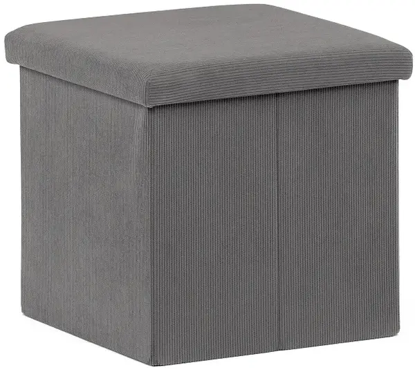 AUTRONIC taburet s úložným prostorem TAB-471 GREY6 šedý, manšestr