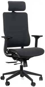 SEGO kancelářská židle RUBIQ černá-celosíťovaná, ergonomická