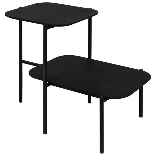 Lomoco KONFERENČNÍ STOLEK, černá, dřevo, kov, kompozitní dřevo, 62,4/38,2/52 cm