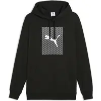 Puma ESSENTIALS LOGO LAB HOODIE Pánská sportovní mikina, černá, velikost
