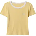 GAP SMALL LOGO RINGER Dámské tričko, žlutá, velikost