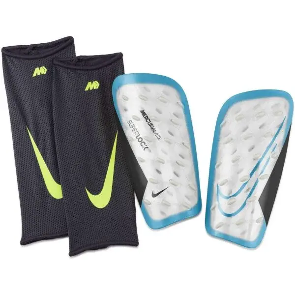 Nike MERCURIAL LITE SUPERLOCK Pánske futbalové chrániče, modrá, veľkosť