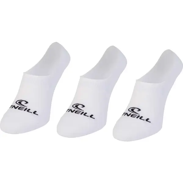 O'Neill FOOTIE 3PK Unisex ponožky, bílá, velikost 43-46