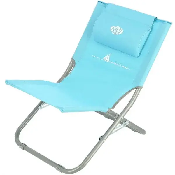 NILS CAMP NC3136 Plážové křeslo, světle modrá, velikost