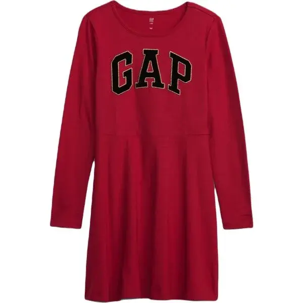 GAP V-FRCH LOGO Dívčí šaty, červená, velikost