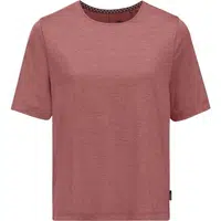 Jack Wolfskin TRAVEL T W Dámské triko, červená, velikost