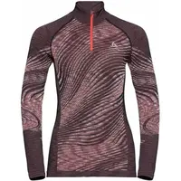Odlo BL TOP HALF ZIP BLACKCOMB ECO W Dámske funkčné tričko, lososová, veľkosť