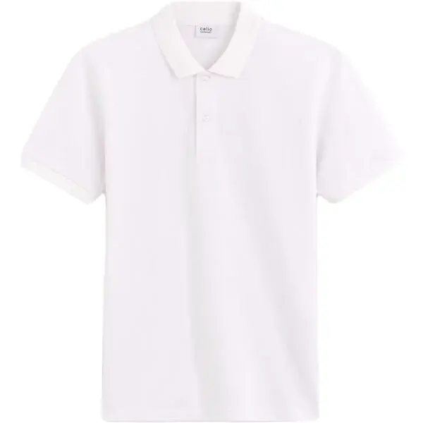 CELIO TEONE Pánske tričko polo, biela, veľkosť
