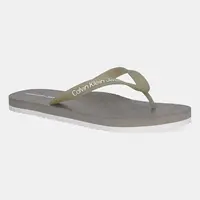 Žabky Calvin Klein Jeans THONG+ TPU pánské, zelená barva, YM0YM01265