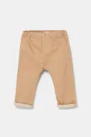 Kojenecké kalhoty United Colors of Benetton hnědá barva, 4U40AF018