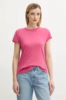 Bavlněné tričko Marc O'Polo dámské, růžová barva, 516210051549